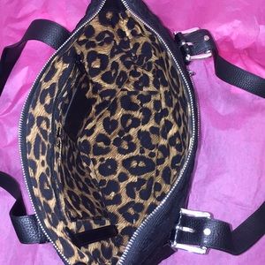 Brighton black and animal print purse